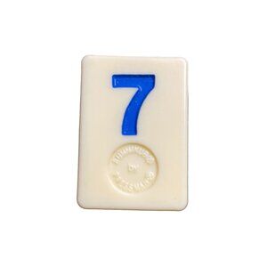 Pressman Rummikub Blue 7 Tile Original Replacement Game Piece Smooth Back u